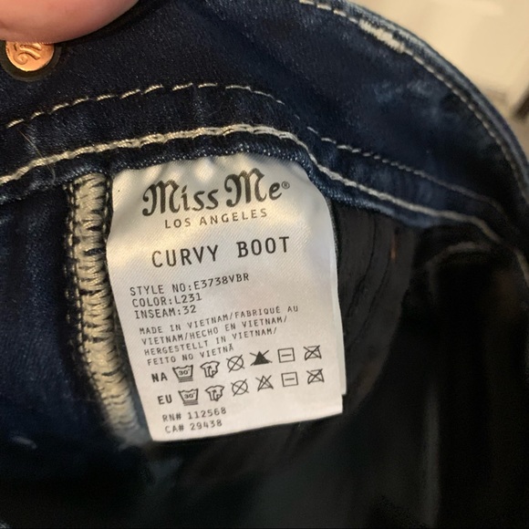 Miss Me Curvy Boot Cut Jeans Size 25 - Picture 7 of 7